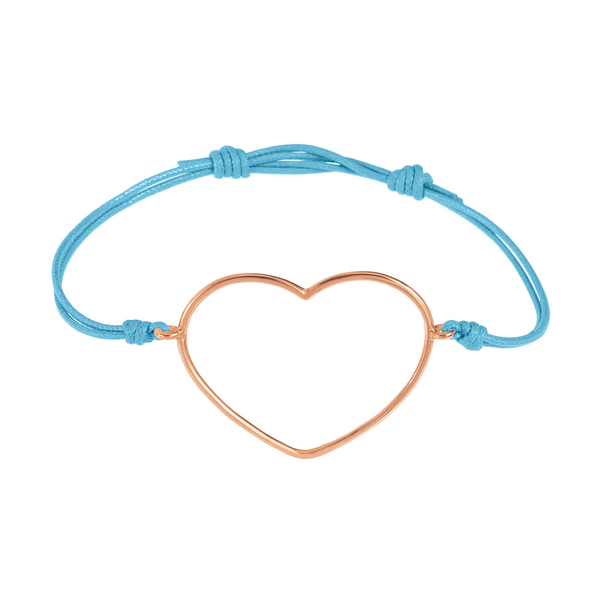 Bracciale cordino con cuore grande