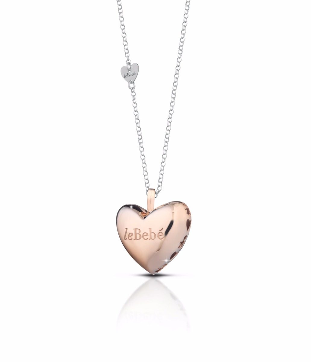 Ciondolo Cuore argento placcato oro rosa